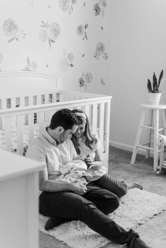 In home newborn session in Greenville, SC